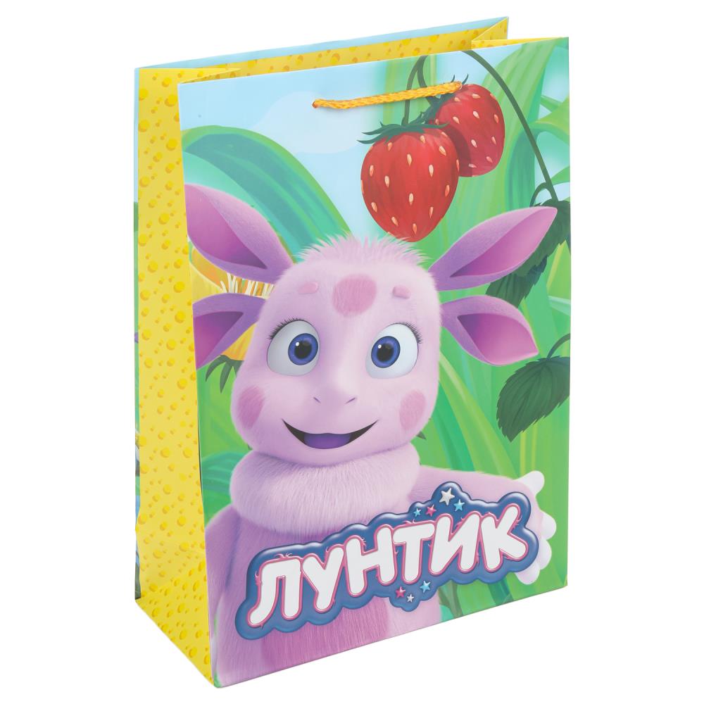 Пакет подарочный матовый "Лунтик" ML, 140 гр/м Чудо праздник PML-109910-LHB (120)