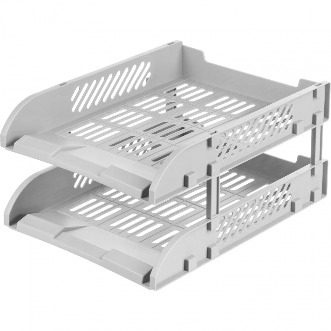 Лоток горизонтальный д/бумаг Deli E9212, 2шт/наб, 325x241x155мм,пласт,сер 2274973 140012324