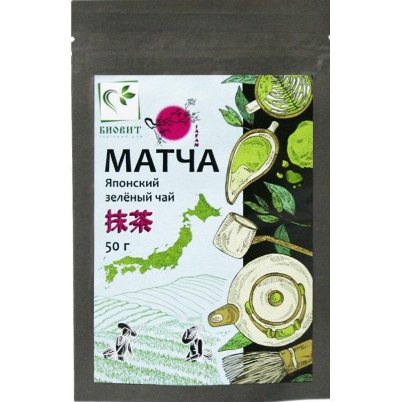 Чай Биовит Матча зеленая,Япония, 50г Медведъ 1454094