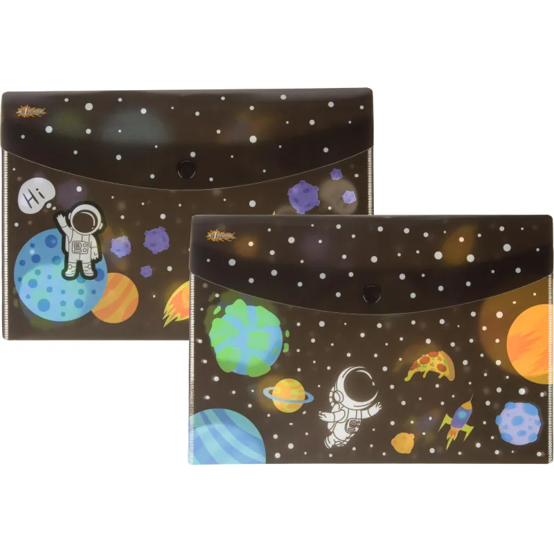 Папка-конверт на кнопке А5 №1 School Space time 2шт/уп 1725972
