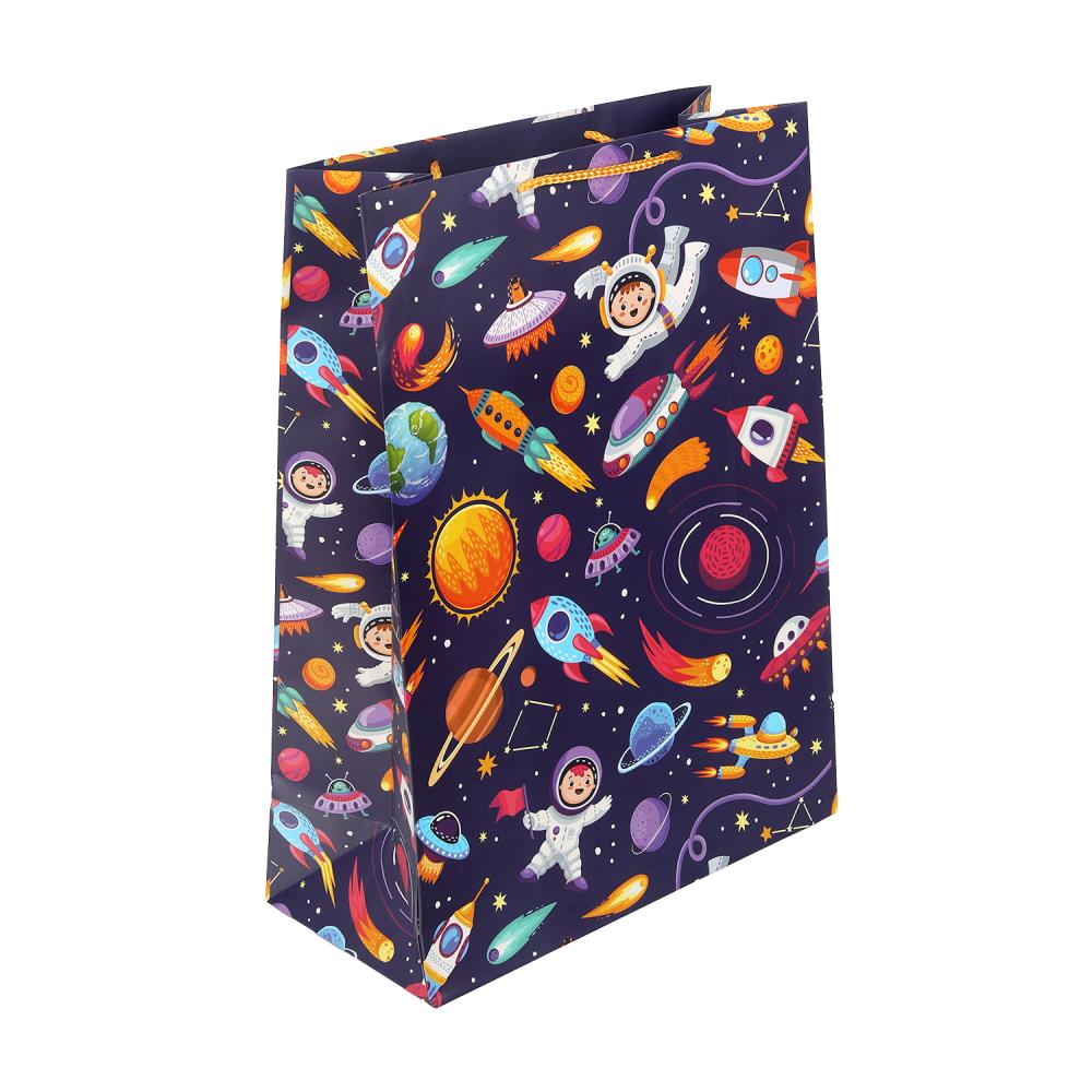 Пакет подарочный матовый XL, "Космос", 140 гр/м Чудо праздник PXL-130118-COS