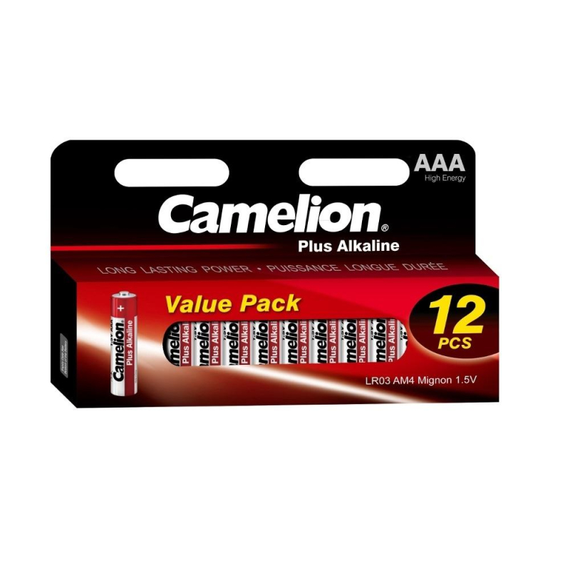 Батарейка Camelion Plus Alkaline 12шт/бл (LR03-HP12, 1.5В) (14260) 1840401