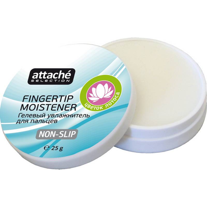 Подушка для смачивания пальцев гелевая Attache Selection Цветок Лотоса, 25г 554618