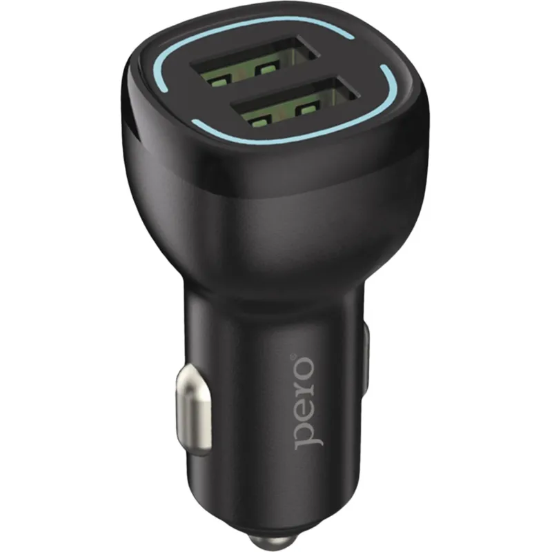Зарядное устройство автомобильное PERO AC04 2USB 2.4A AUTOMAX, черное Pero  2073385 4603768351665