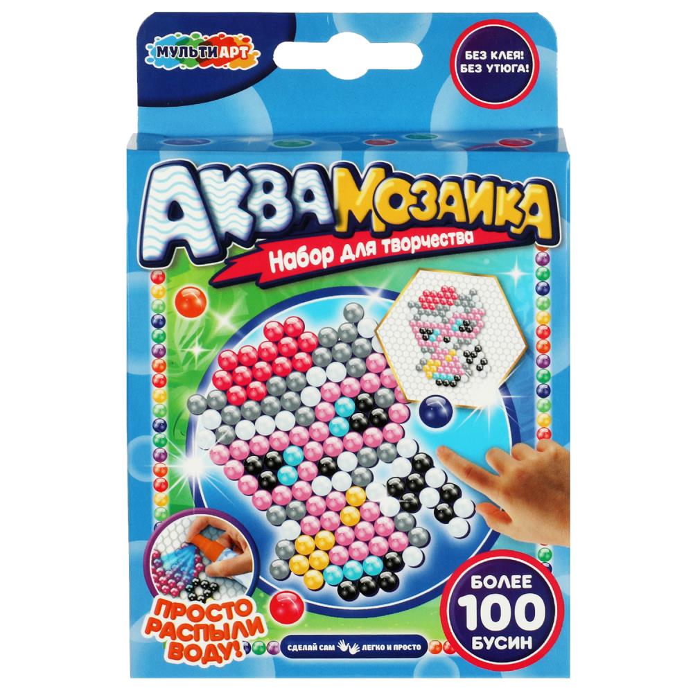 Аквамозаика 100 бусин енотик MultiArt AB-100RAC