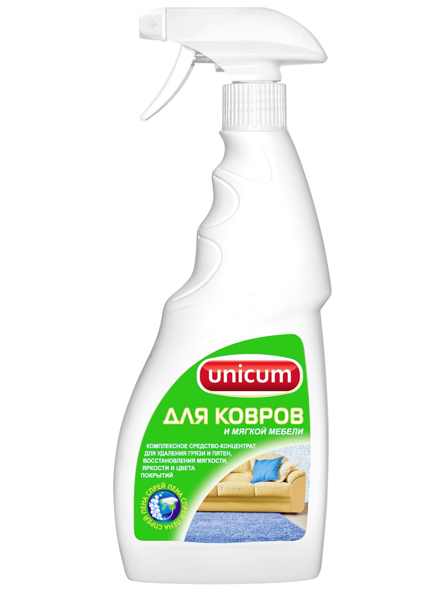 UNICUM Средство для чистки ковров и мягкой мебели 500мл 4650058300056