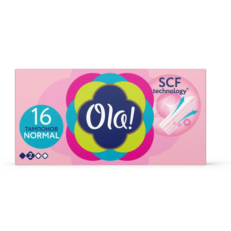 Тампоны Ola! TAMPONS NORMAL Шелковистая поверхность 16шт/уп 1561505 50359
