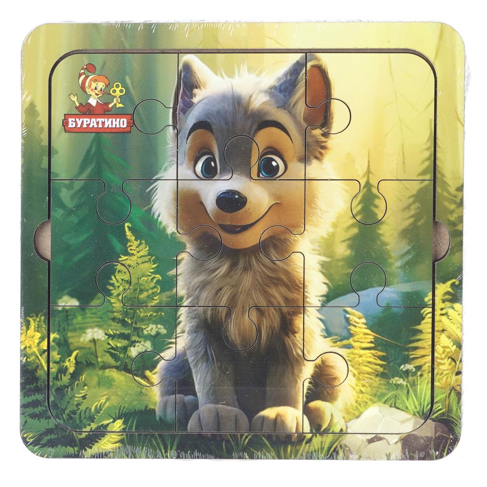 Игрушка деревянная пазл, 15х15 см. Буратино игрушки из дерева BRT55