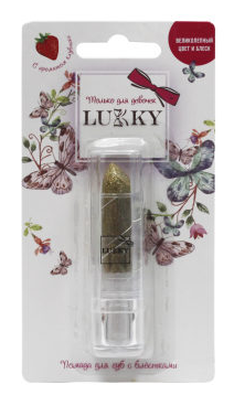 Помада для губ с блёстками, с ароматом клубники, золотистый Lukky (Lucky) Т15385