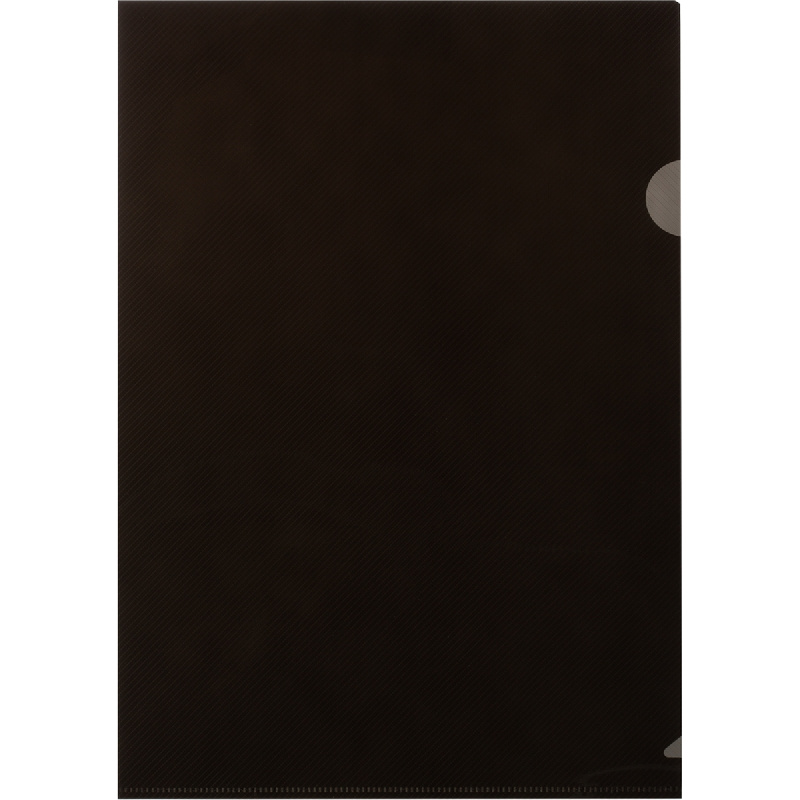 Папка уголок глянцевый Комус А4 Line 180мкм черный, 10 шт/уп 993221