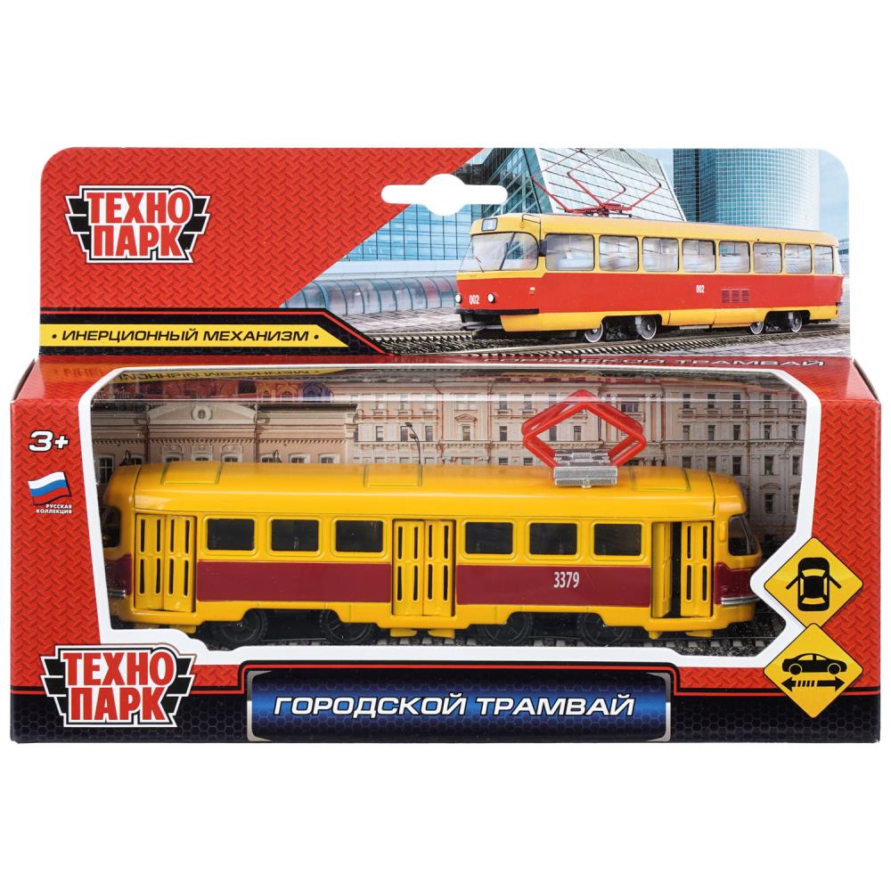 Модель металлическая Трамвай, 16,5 см. Технопарк SB-16-66WB (48)