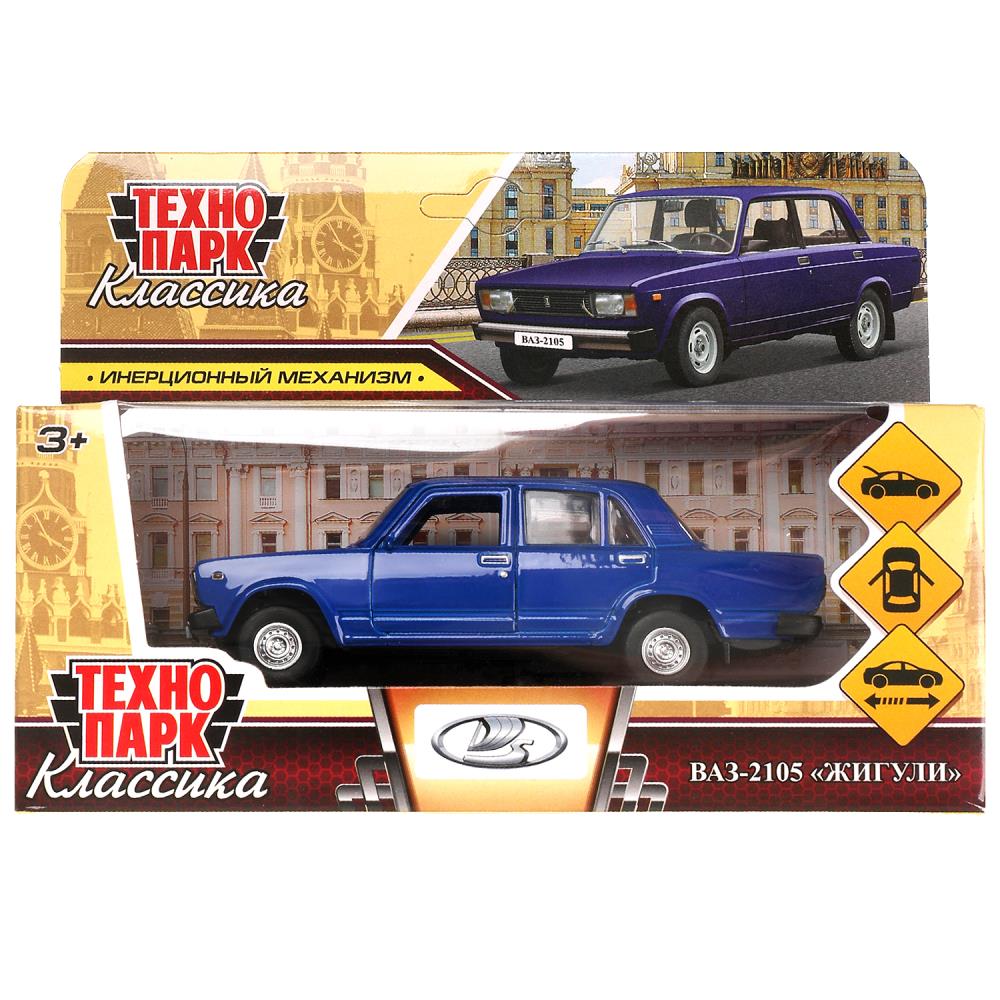 Машина металлическая "Лада Ваз-2105" 1997г. 12 см. океан, Технопарк 2105-12-OC
