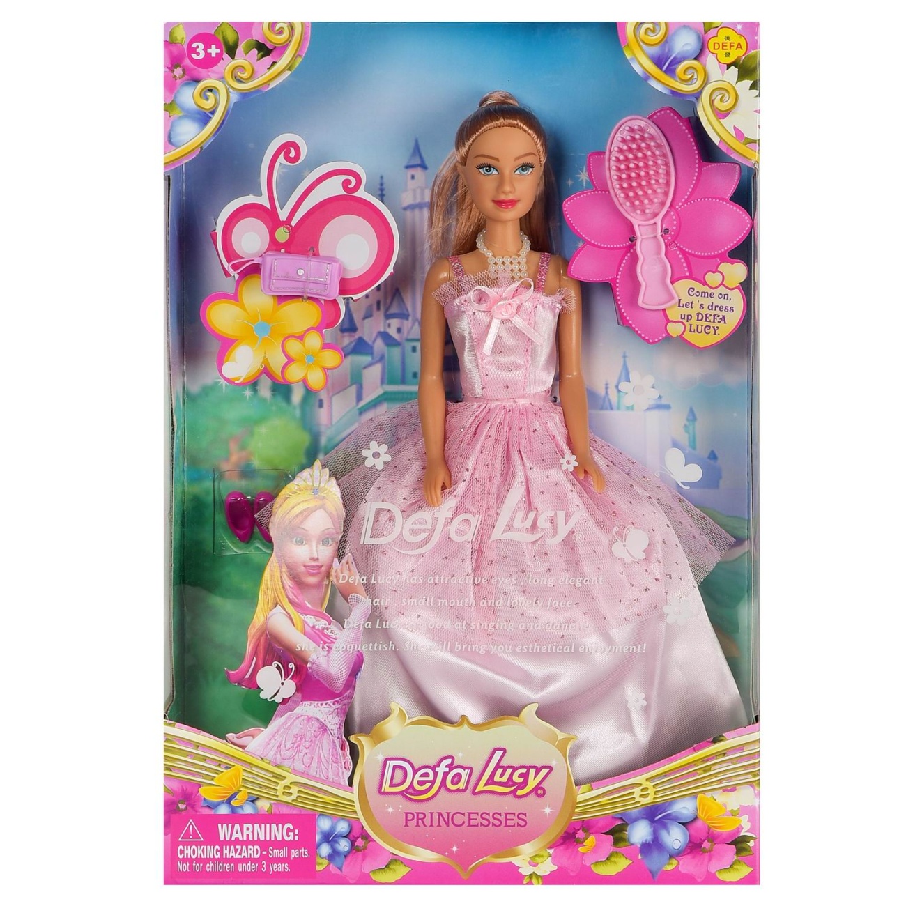 Кукла Defa Lucy Очаровательная принцесса в розовом платье с аксесс. 29см 8063d/розовое