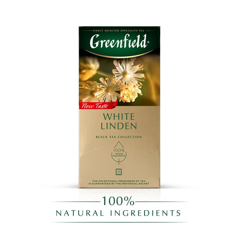 Чай Greenfield White Linden черный с добавками, 25пак 1750-10 1613491