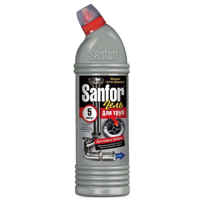 Средство для прочистки труб Sanfor гель 750 г Санфор 563758