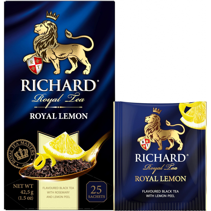 Чай Richard Royal Lemon черный,ароматизированный, 25шт/уп 1423041