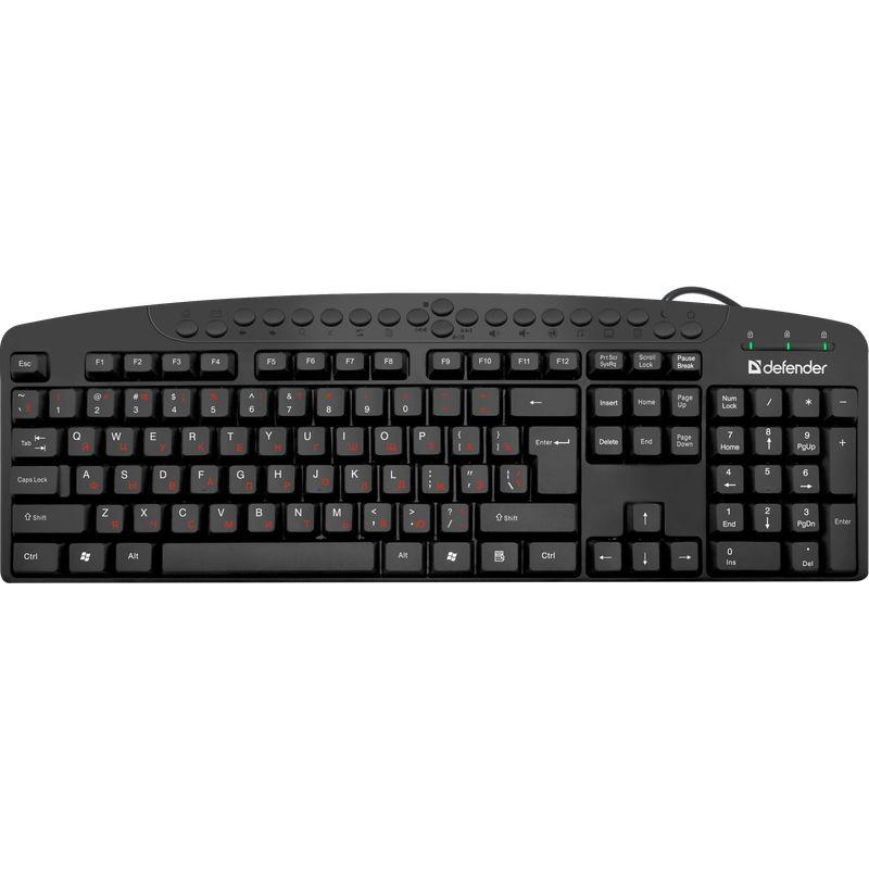 Клавиатура Defender Atlas HB-450 RU проводная, черный, мультимедиа 124 кн 1766445 45450