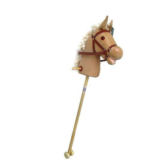 Лошадка-скакалка с колесиками, вельветовая, 95 см (озвучка "галоп") Shantou Gepai 61840