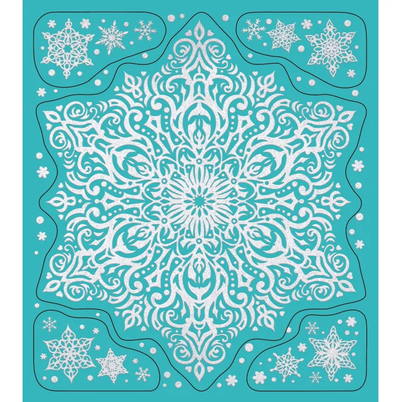 Наклейка новогодняя оконная Снежная снежинка 15,5x17,5см арт.90262 Magic Time 1832559