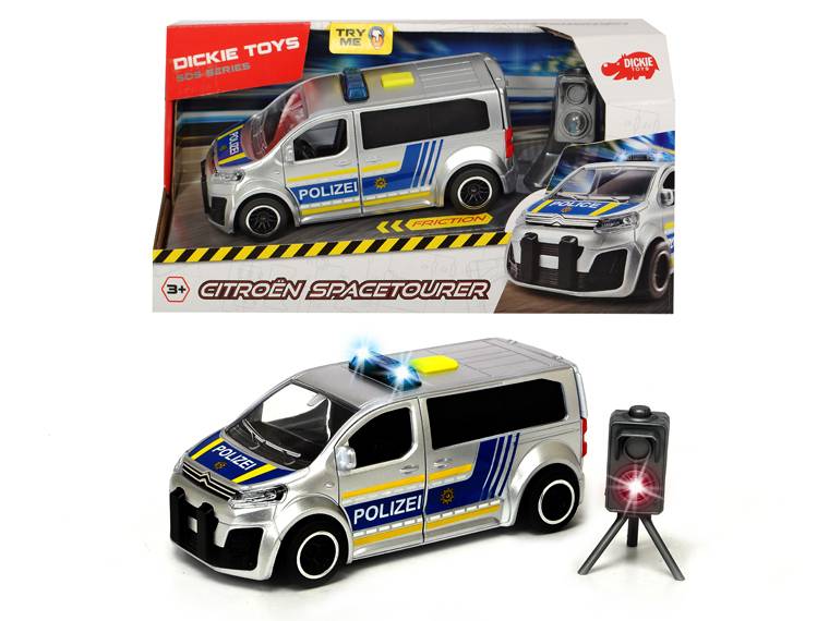 Машинка полицейский минивэн Citroen SpaceTourer фрикционный 15см свет звук Dickie Toys 3713010