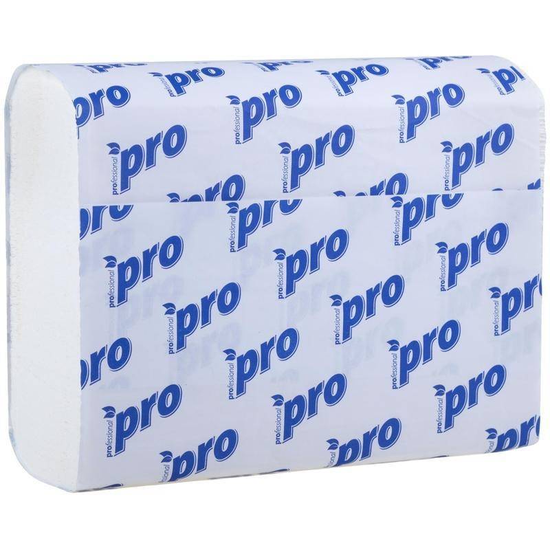 Полотенца бумажные лые Protissue Z-сложения 2-слойные 15 пачек по 190 л (C196) С196 1180251