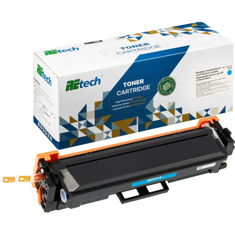 Картридж лазерный Retech 415X W2031X гол. пов. емк. для HP LJ M454/M479 2167516