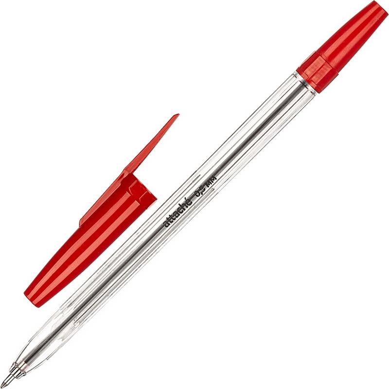 Ручка шариковая Attache Economy Elementary красная (толщина линии 0.5 мм) 737054