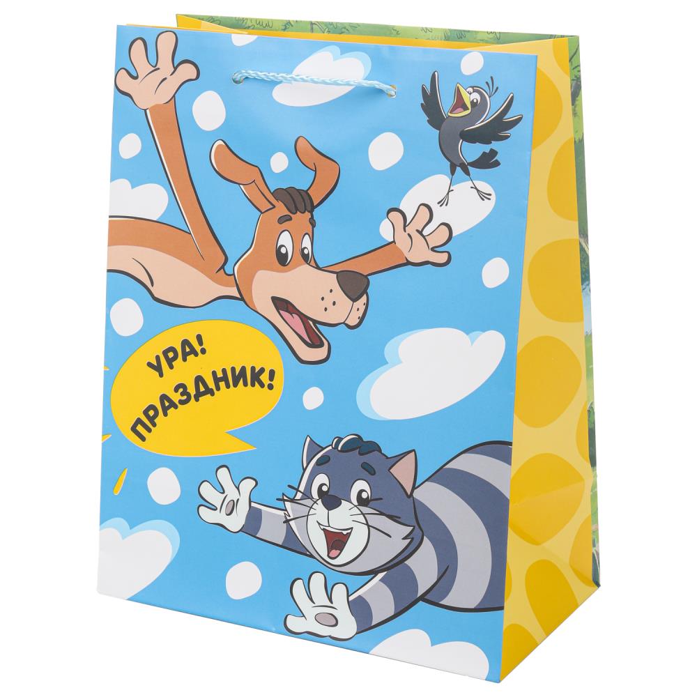 Пакет подарочный матовый "Союзмультфильм", М, 140 гр/м Чудо праздник PM-109913-P (144)