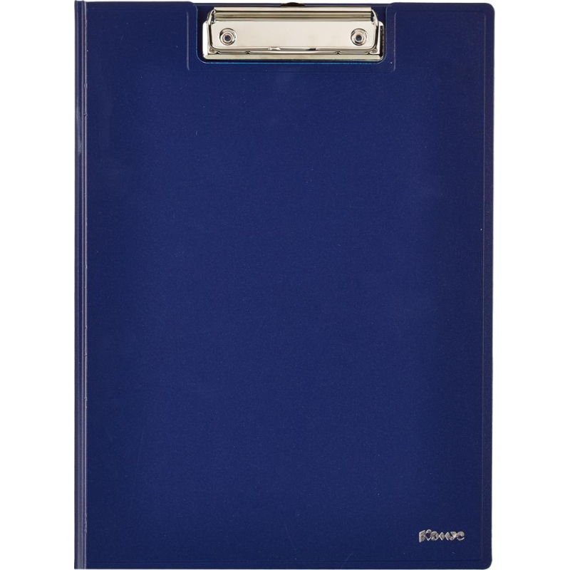 Папка-планшет Комус пластиковый с крышкой, синий 166839