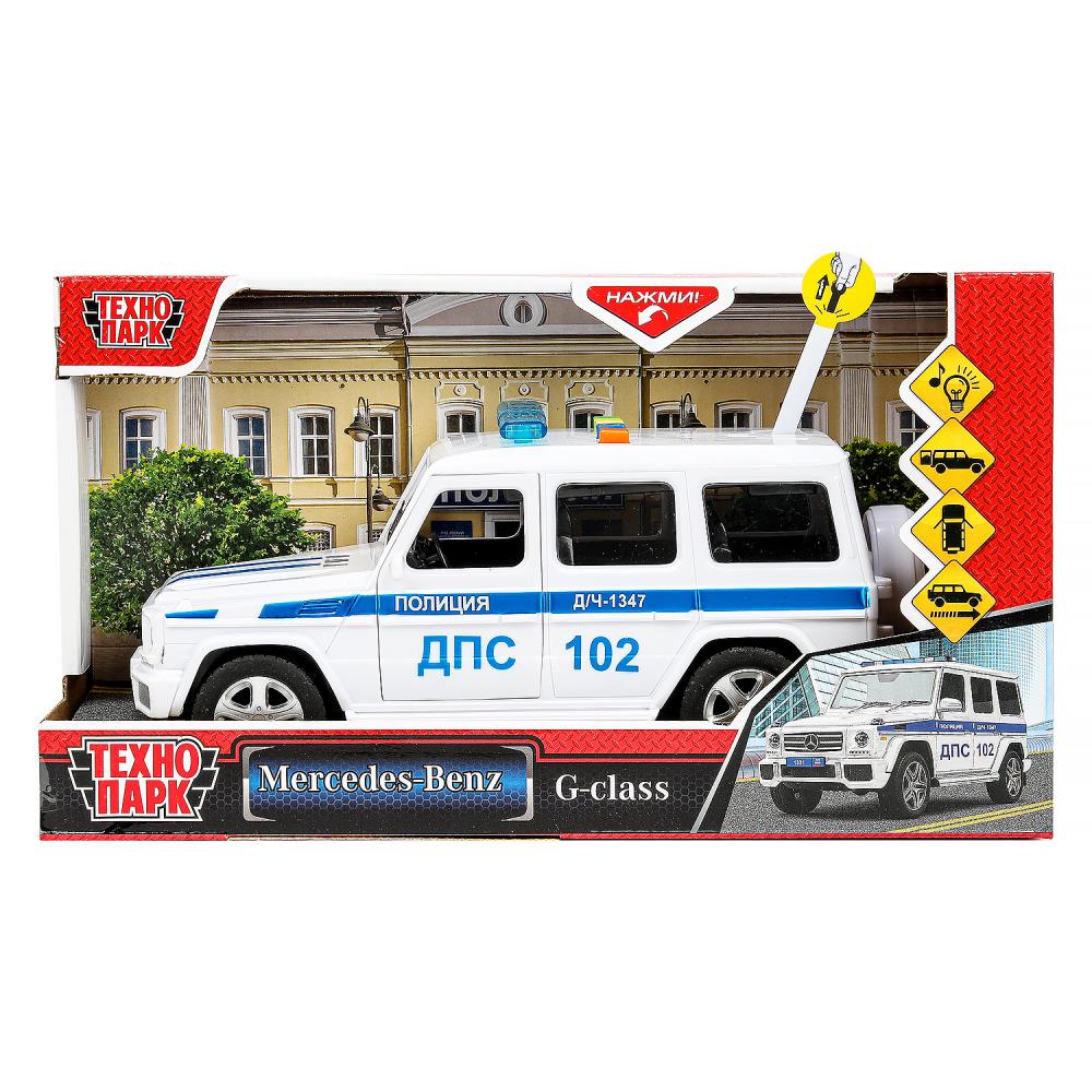 Машина "Мерседес-Бенц G-Класс" полиция, 22 см. свет-звук, Технопарк GCLASS-21PLPOL-WH (36)