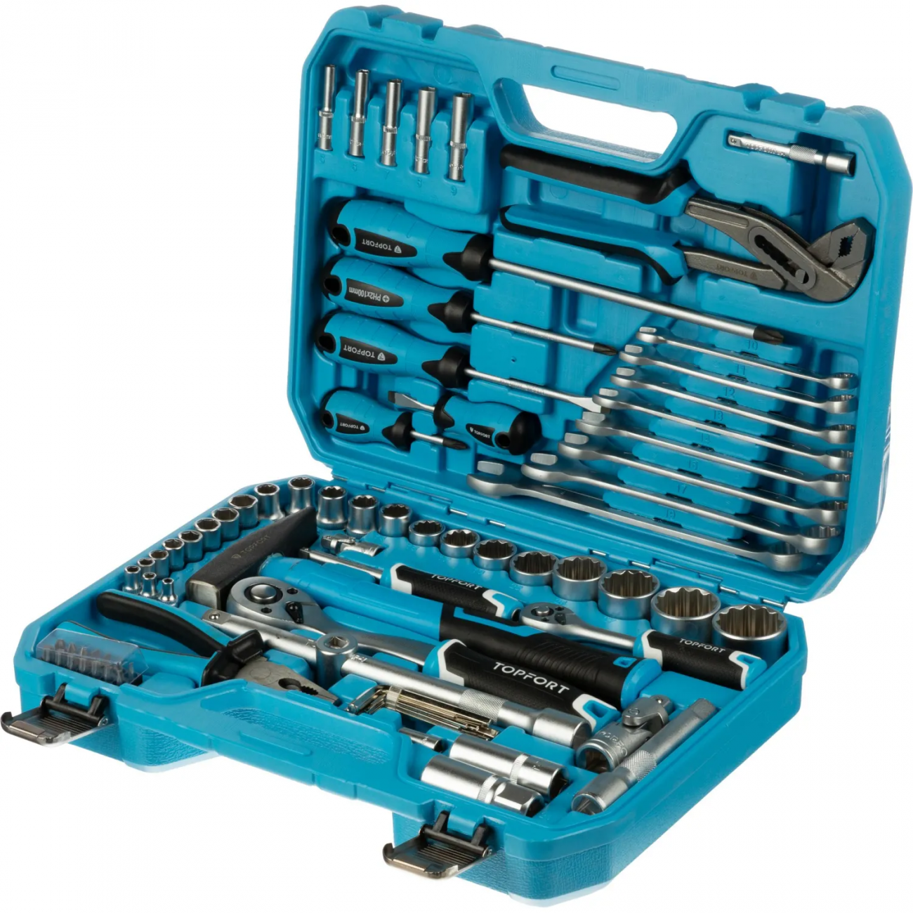 Набор инструмента Topfort 78 предмета 1/2 и 1/4 2161907 27670-H78