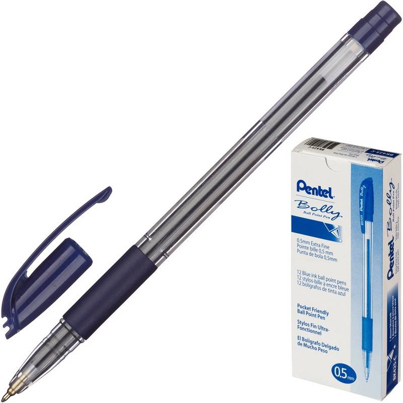 Ручка шариковая Pentel Bolly BK425-C синяя (толщина линии 0.25 мм) 731131