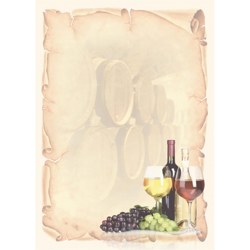 Дизайн-бумага А4 Attache 50 шт/уп тематика винный + виноград MD1 1412171