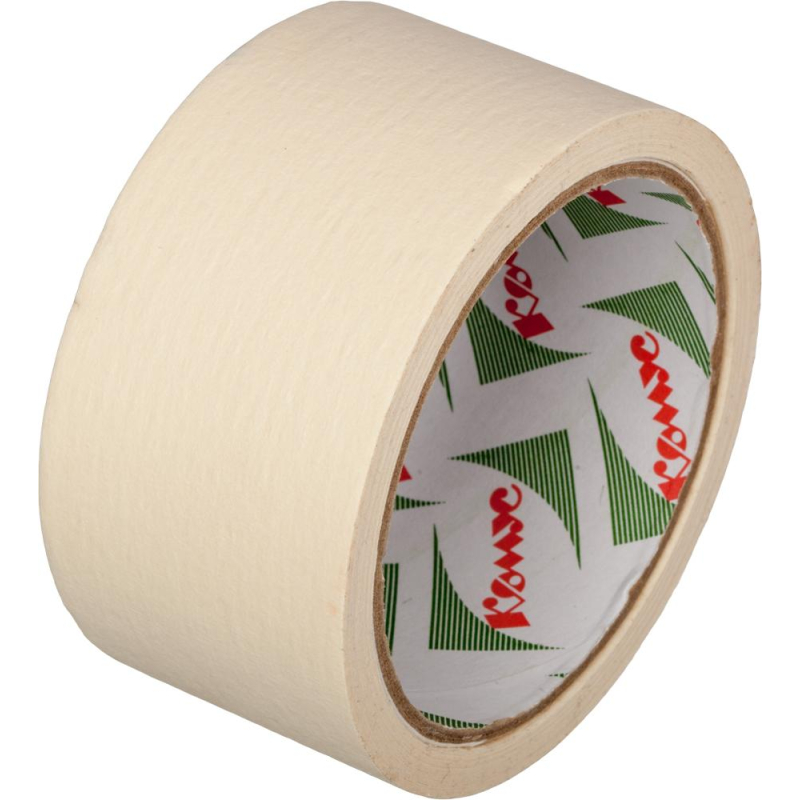 Клейкая лента бумажная (малярная) Комус 48мм х 19м, креппированная 198700