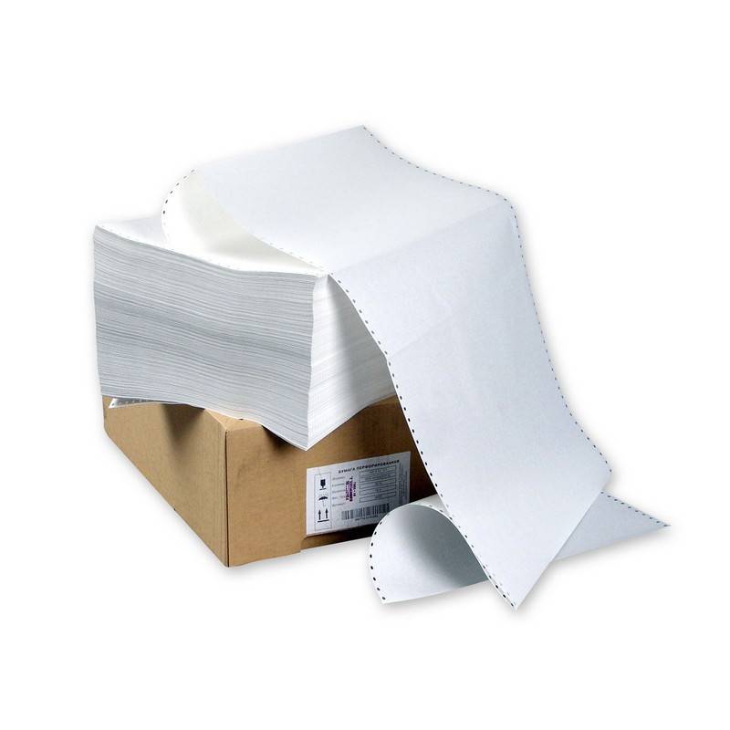 Перфорированная бумага Promega 420мм 1-сл.,шаг12 ,бел.100%,НП, 1500л/уп ProMega jet 102572