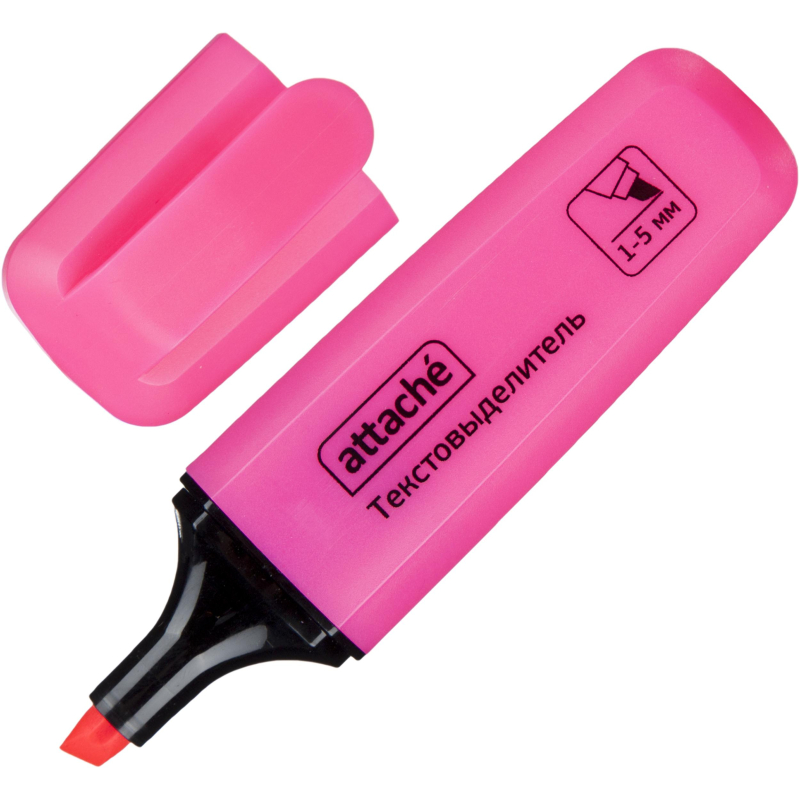 Маркер текстовыделитель Attache Palette 1-5мм розовый HL6010 1591147