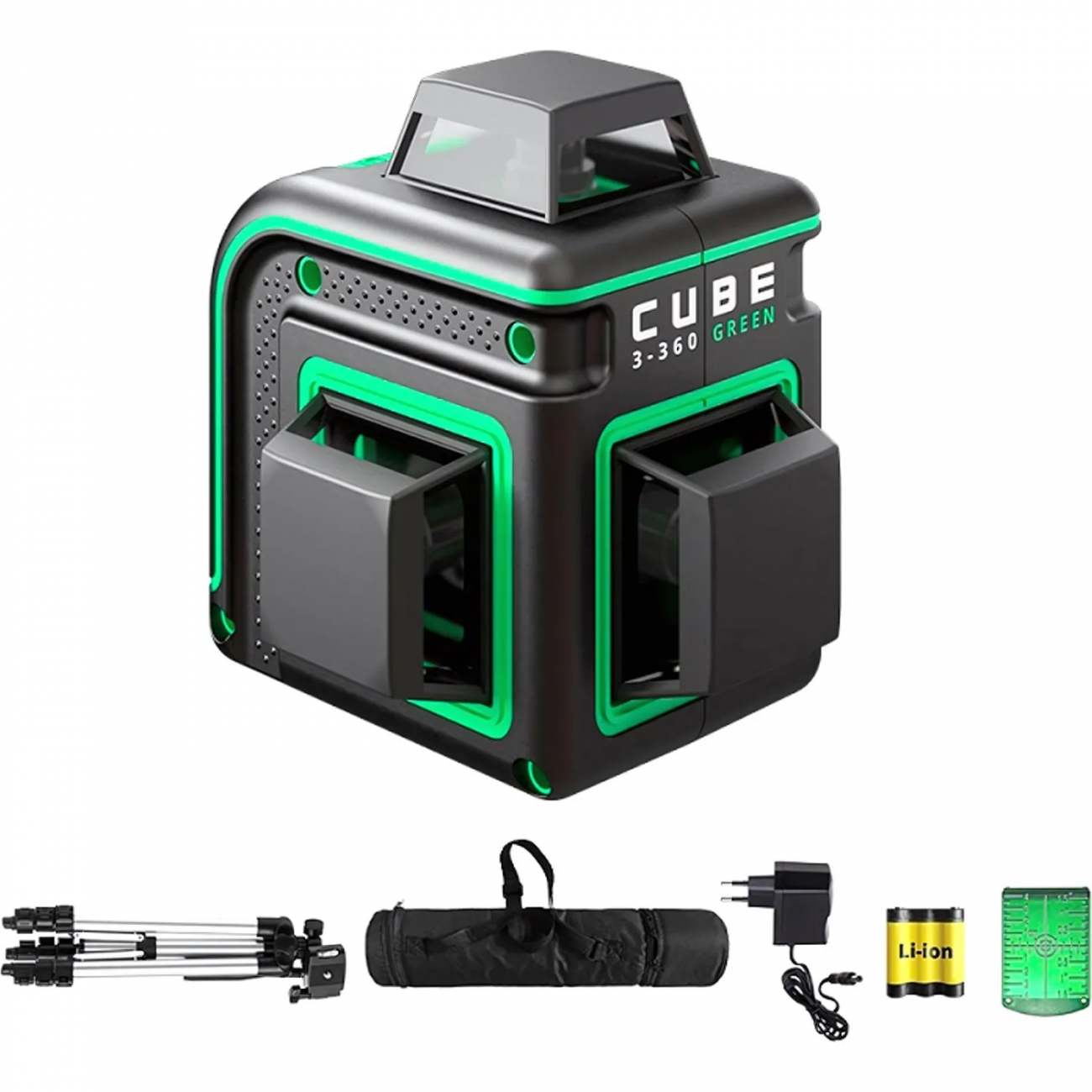 Уровень лазерный ADA CUBE 3-360 GREEN Professional Edition 1278315 А00573