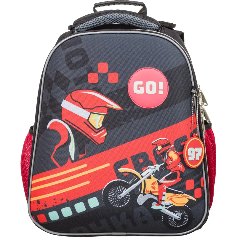 Ранец Basic Motocross, 2 отд. эргоном. спинка Комус Класс 1556975