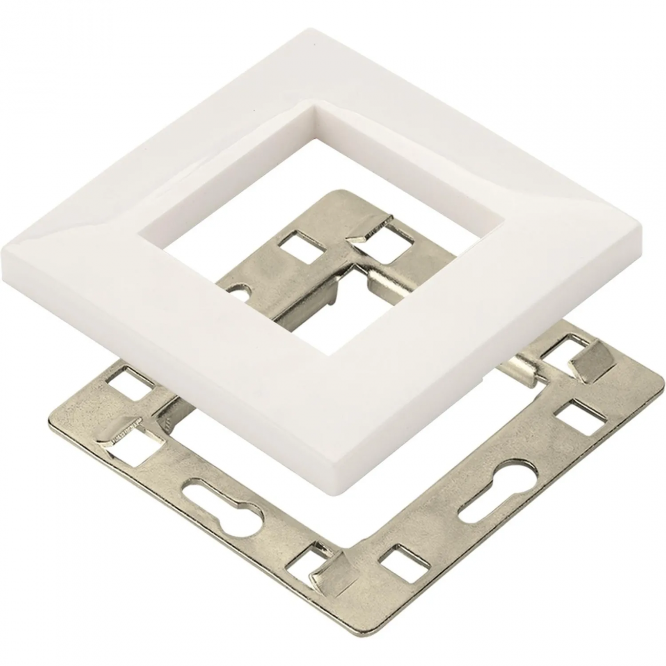 Модуль LANMASTER LAN-FRS45x45/1-WH рамка 1-постовая 45х45, с суппортом, бел 2414398