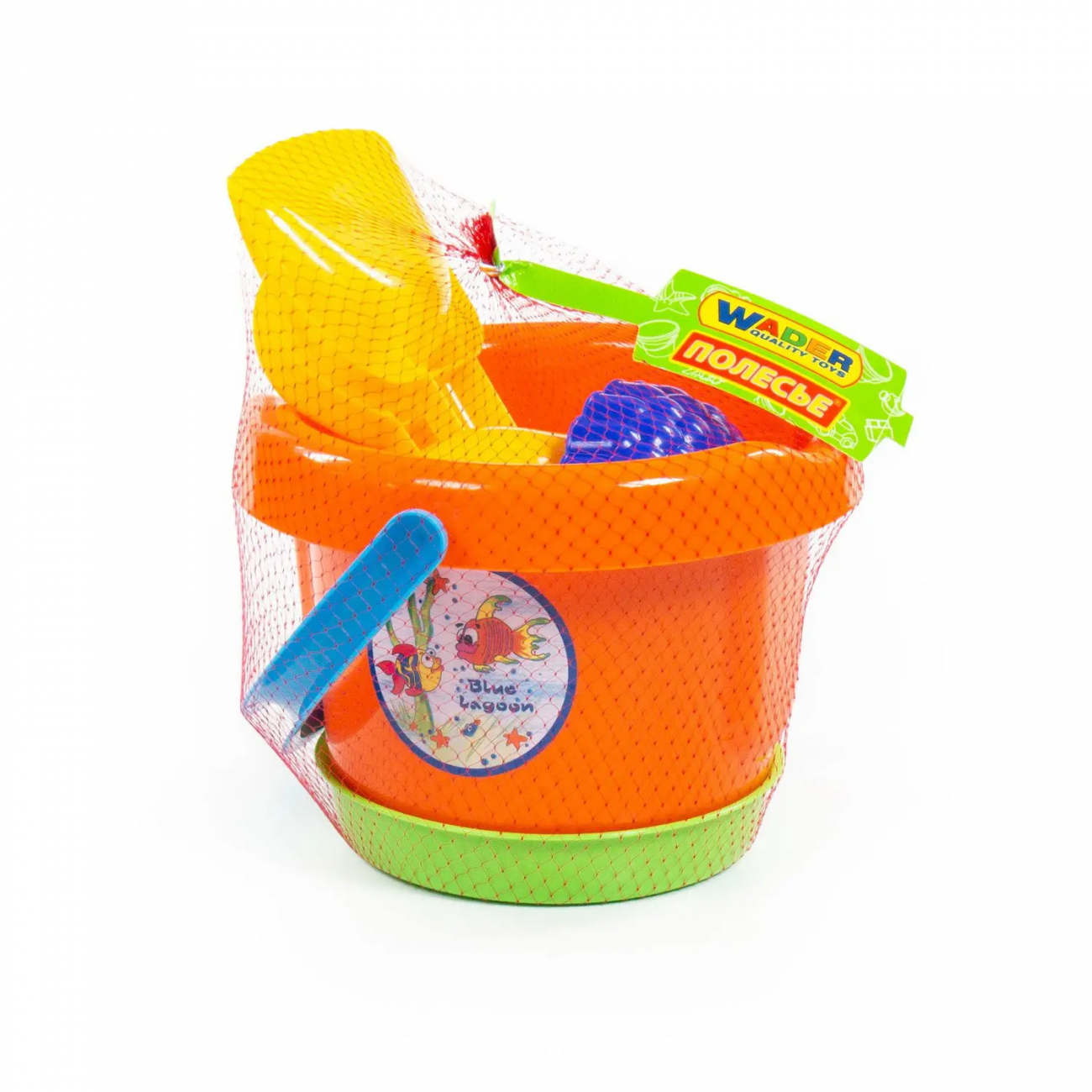 Набор №417: Ведро большое, ситечко, лопатка №31, грабельки №31, формочки Фрукты 2 шт ПОЛЕСЬЕ П-38555