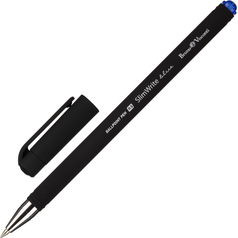 Ручка шарик. неавтомат. SlimWrite.BLACK 0,5мм синяя 20-0009 Bruno Visconti 1641230