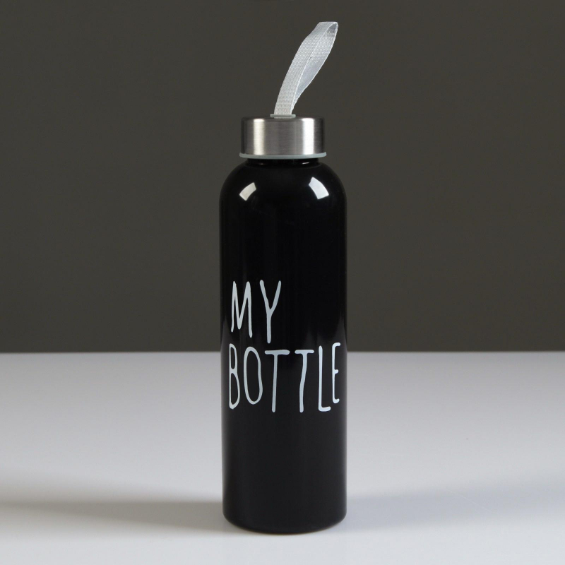 Бутылка для воды 500 мл My bottle черная, 6.5х21,5 см 2463605 1420220
