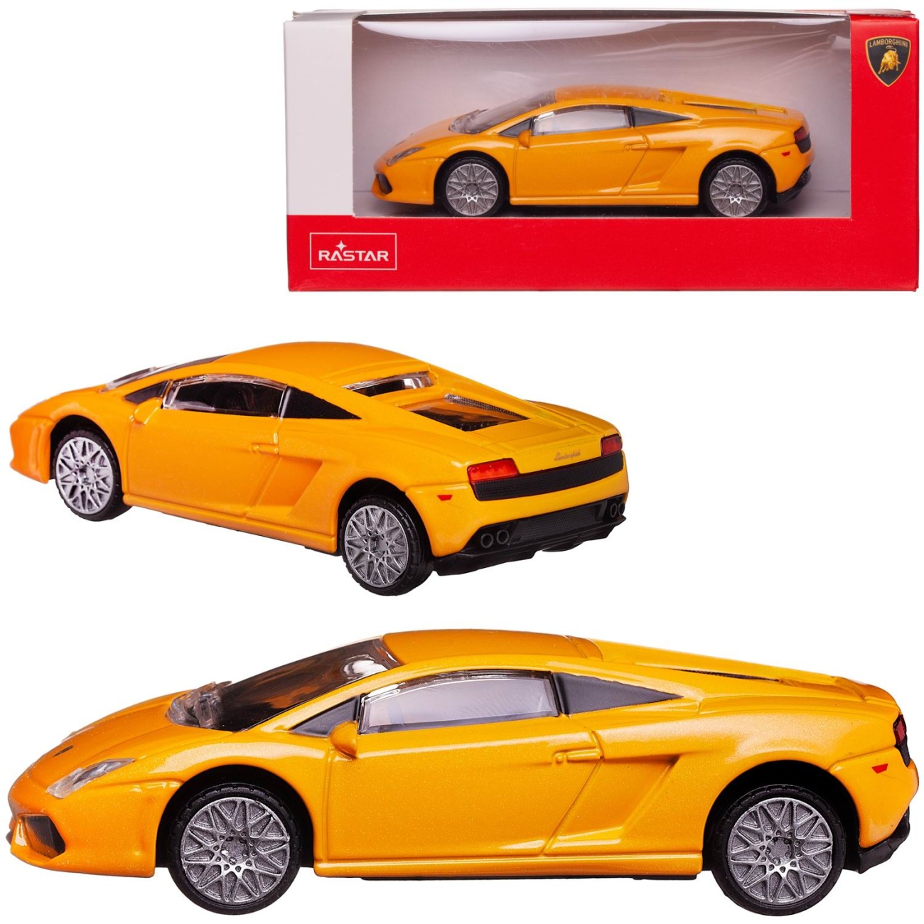 Машина металл 1:40 scale Lamborghini Gallardo LP560-4, цвет желтый Rastar 34600Y