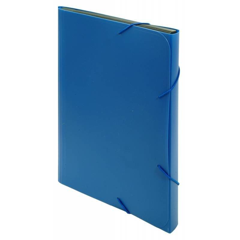 Папка на резинках Attache A4 30 мм пластиковая до 300 л синяя (толщина обложки 0.7 мм) 1204348
