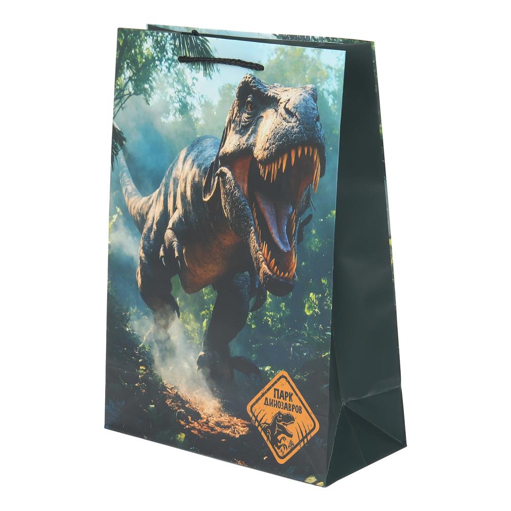 Пакет подарочный матовый ML, "Динозавр", 140 гр/м Чудо праздник PML-130213-JP