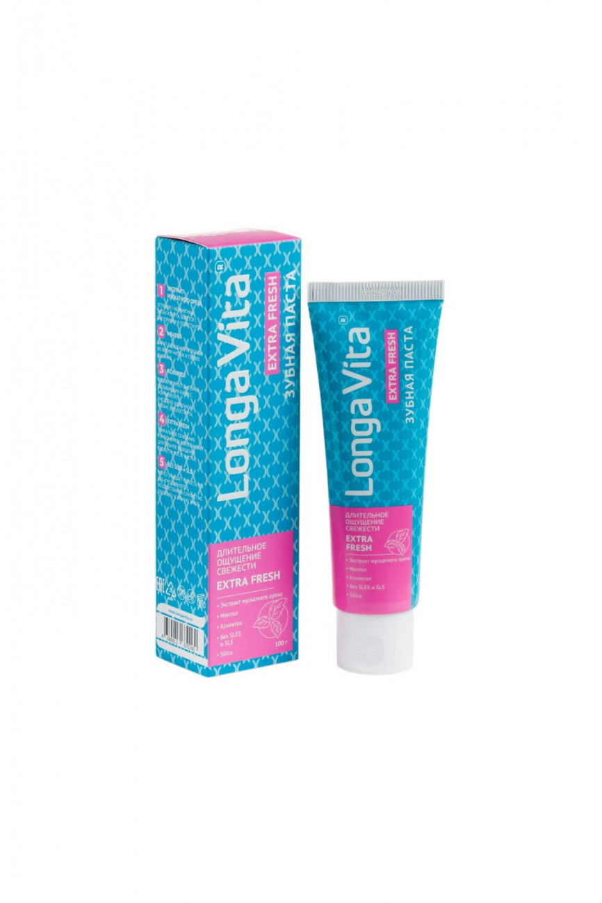 Зубная паста Longa Vita Профилактическая EXTRA FRESH 100гр LV-EXTRAFRESH