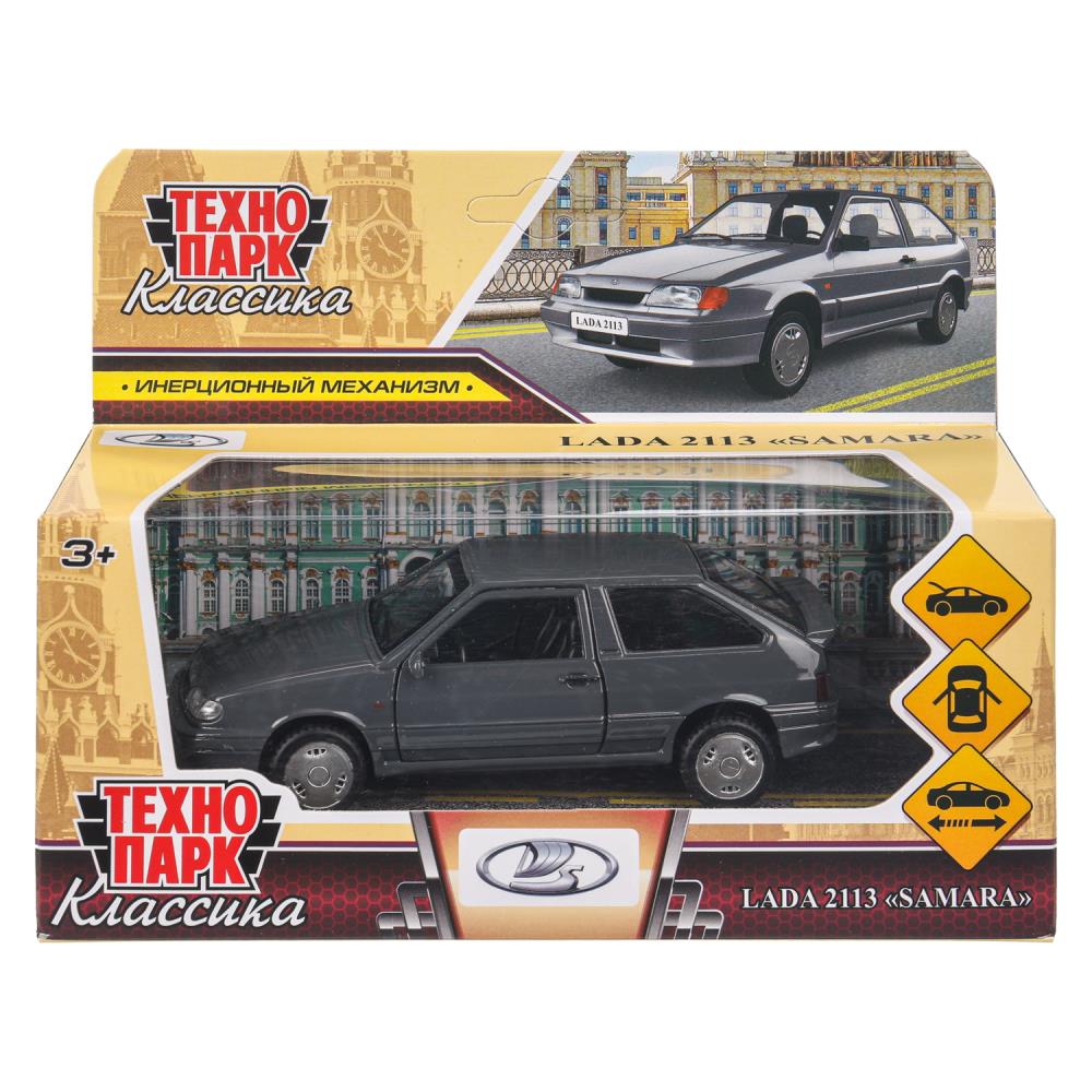 Машина металлическая "Ваз-2113", 12 см.серый Технопарк 2113-12-GY-WOD