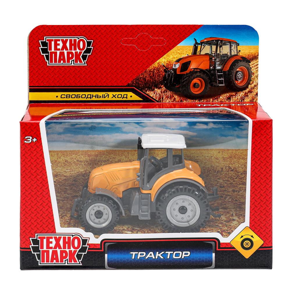 Модель металлическая Трактор, 9,5 см. своб.ход Технопарк 1848693-R