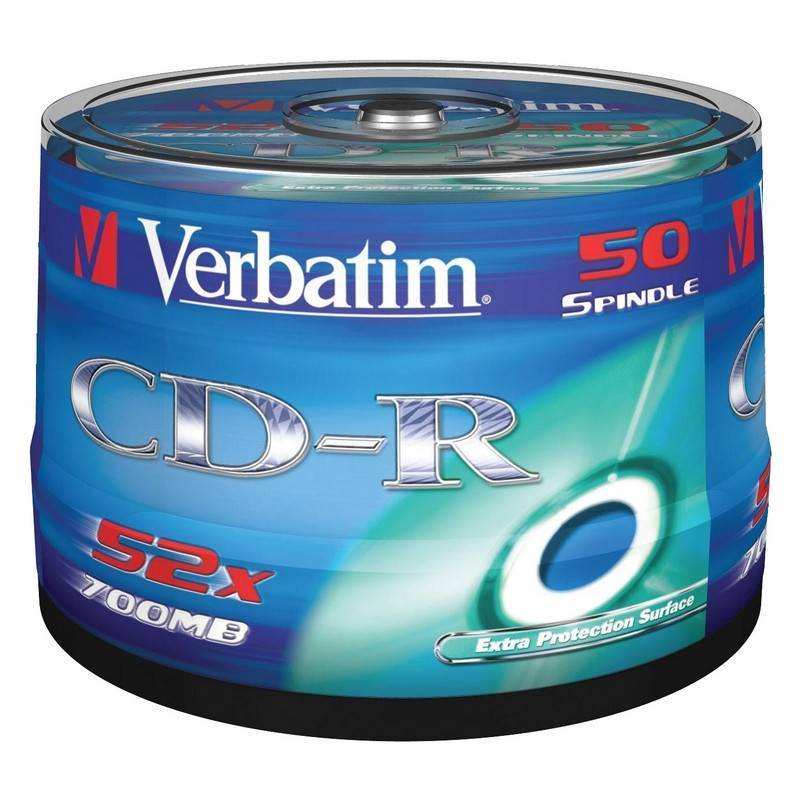 Диск CD-R Verbatim 0,7 GB 52x (50 штук в уп) 43351 84122