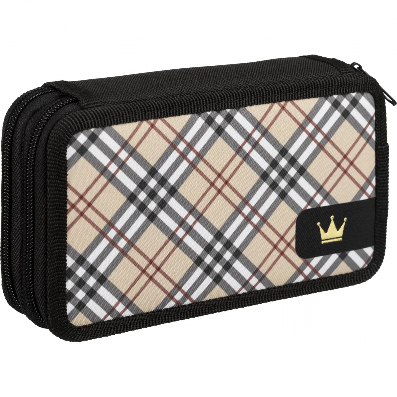 Пенал Комус Класс Queen, беж ПКТ 11-20, ткань, 2 отд. 190х110 мм 1910088